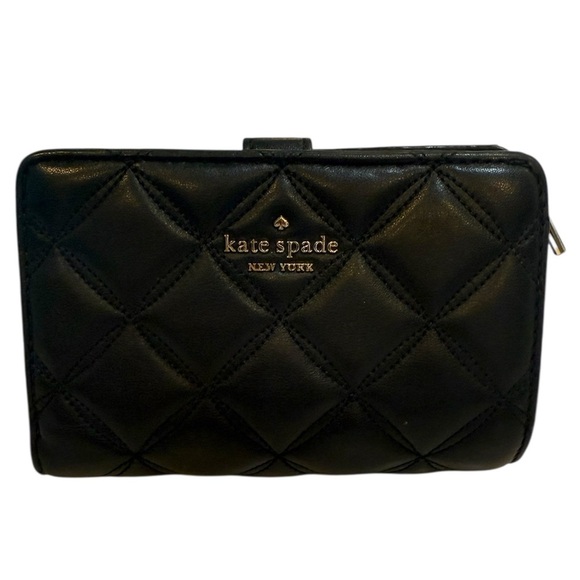 kate spade Handbags - Kate Spade Natalia Md Bifold Black Quilted Leather Wallet